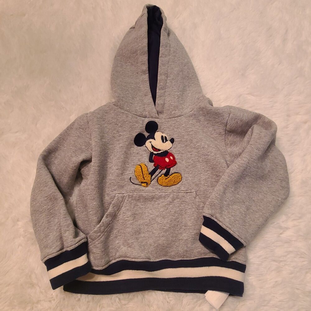 Authentic Disney Parks Embroided Mickey Mouse Hoodie - Kids Size XS 4/5